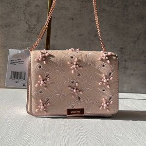 Michael Kors Medium Gusset Pink Leather Clutch